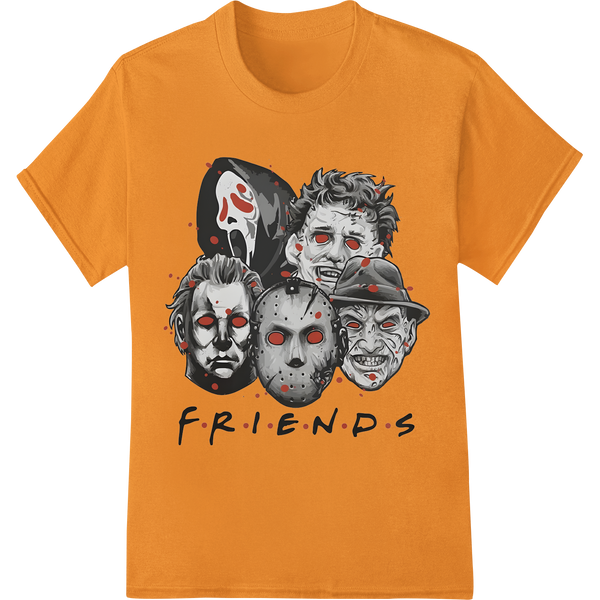 Terrifying F.R.I.E.N.D.S Horror Masks - Halloween DTF Print with custom custom merchandise artwork