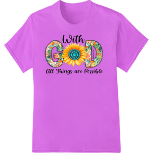 Custom garment printing design - Sunflower 