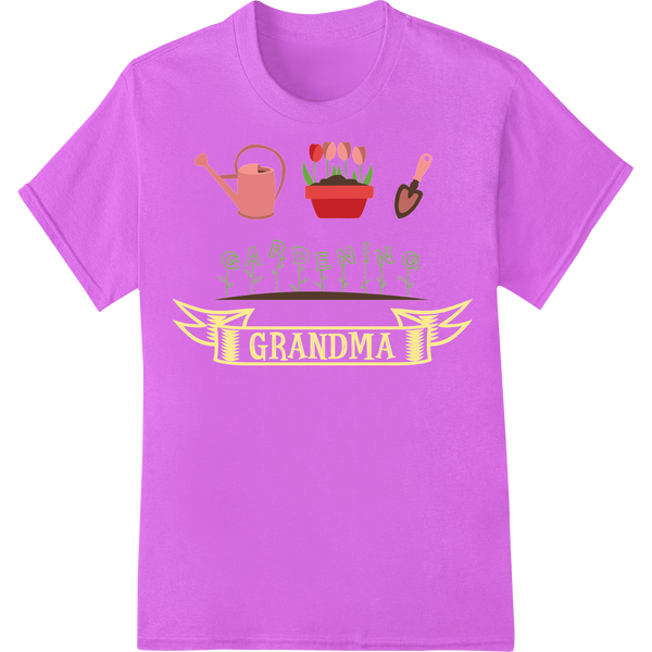 Vibrant 'Gardening' DTF Print Heat Transfer | Mother's Day Gift on purple shirt - SUPERDTF-DTF Prints-DTF Transfers-Custom DTF Prints