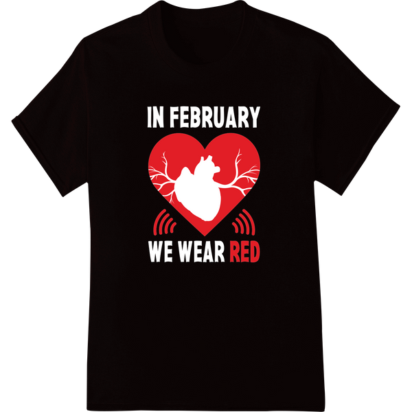 Bold Red Heart: Celebrate Love with Super DTF Transfers on black shirt - SUPERDTF-DTF Prints-DTF Transfers-Custom DTF Prints