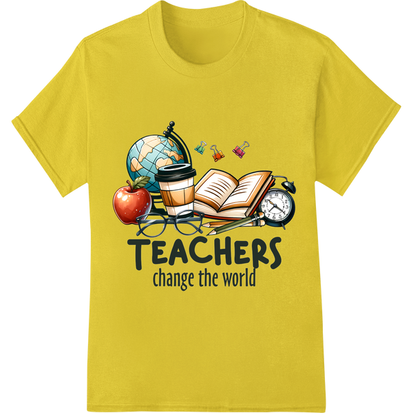 Inspiring Teacher's Day DTF Print: Celebrate Educators on yellow shirt - SUPERDTF-DTF Prints-DTF Transfers-Custom DTF Prints