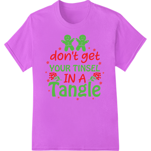 Personalized print on demand design for Gingerbread Men Tangled in Tinsel Funny Christmas Design