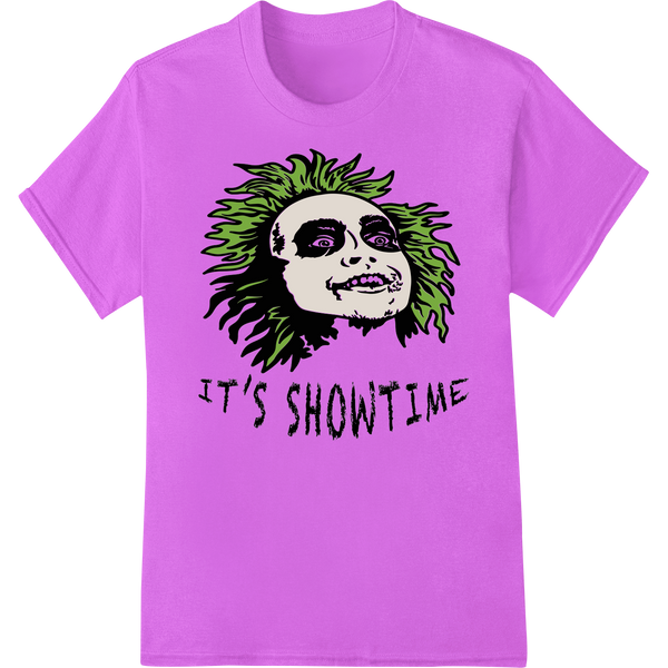 Premium quality innovative apparel printing on Beetlejuice 'It's Showtime!' DTF Print Heat Transfer