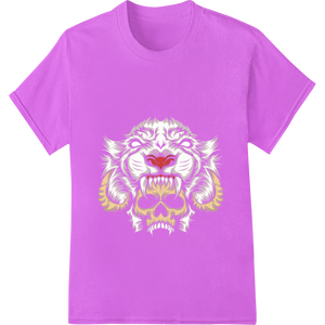 Unique customized apparel for Ferocious Floral Tiger Skull Vector Illustration