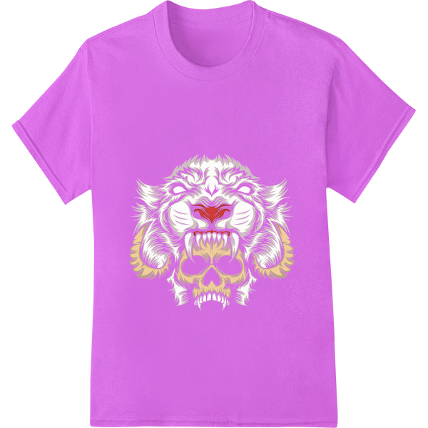 Unique customized apparel for Ferocious Floral Tiger Skull Vector Illustration