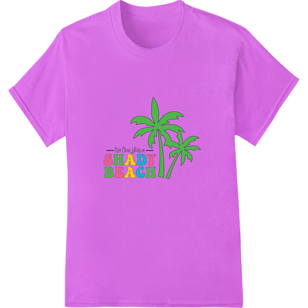 Tropical 'The One Life Shady Beach' DTF Print Heat Transfer on purple shirt - SUPERDTF-DTF Prints-DTF Transfers-Custom DTF Prints