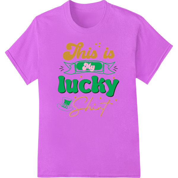 Lucky Charm: St. Patrick's Day DTF Print Heat Transfer on purple shirt - SUPERDTF-DTF Prints-DTF Transfers-Custom DTF Prints