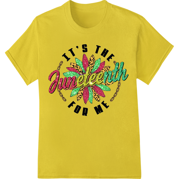 Vibrant Juneteenth DTF Print Heat Transfer | Black History on yellow shirt - SUPERDTF-DTF Prints-DTF Transfers-Custom DTF Prints