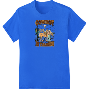 Durable innovative apparel printing applied to Cowboy in Training: Saddle Up for Adorable Adventures