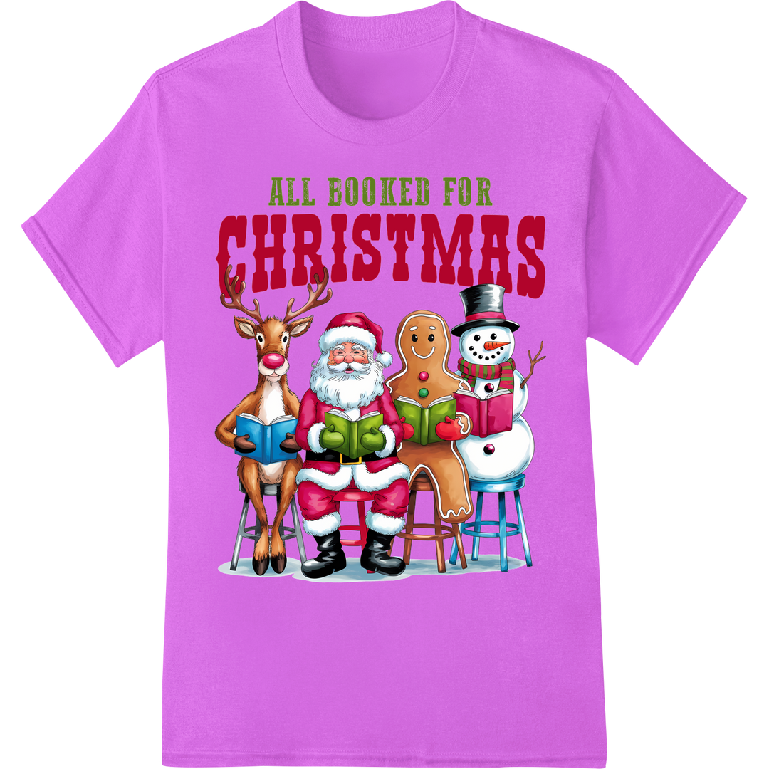 Enchanting Christmas Character Print for Festive DTF Designs on purple shirt - SUPERDTF-DTF Prints-DTF Transfers-Custom DTF Prints