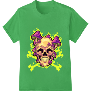 Vibrant vibrant DTF prints print on Trippy Skull Mushroom Psychedelic DTF Print Heat Transfer