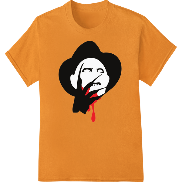 Haunting Vampire Silhouette - Halloween Horror DTF Print on orange shirt - SUPERDTF-DTF Prints-DTF Transfers-Custom DTF Prints