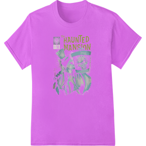 Haunting Allure: The Ghostly Mansion Heat Transfer Print enhanced with professional apparel decoration