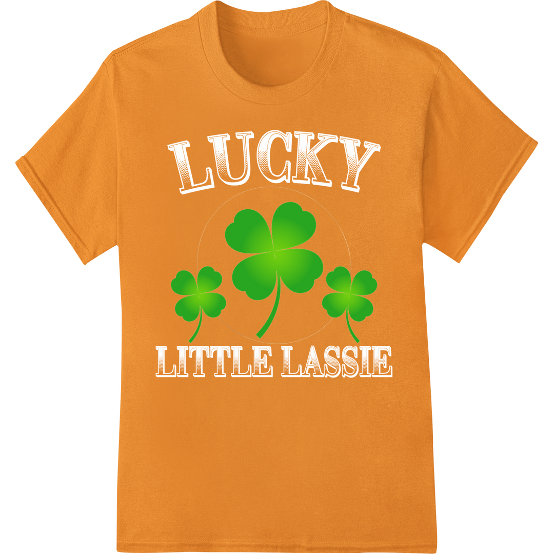 Vibrant Shamrock DTF Print Heat Transfer for St. Patrick's Day on orange shirt - SUPERDTF-DTF Prints-DTF Transfers-Custom DTF Prints