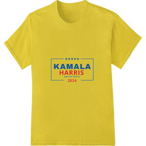 Kamala 2024: Bold Patriotic Presidential Campaign showcasing advanced garment printing technology