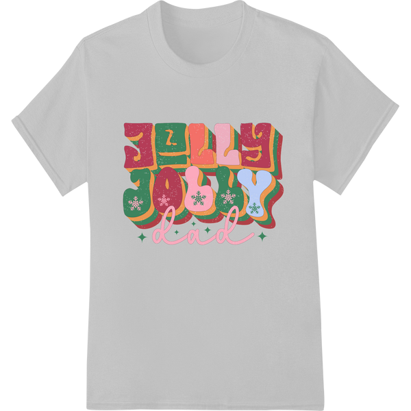 Jolly Christmas DTF Print Heat Transfer | Festive Design on white shirt - SUPERDTF-DTF Prints-DTF Transfers-Custom DTF Prints