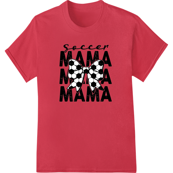 Bold 'Soccer Mama' Pattern - Perfect Mother's Day Gift on red shirt - SUPERDTF-DTF Prints-DTF Transfers-Custom DTF Prints