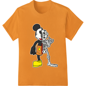 Durable custom apparel applied to Playful Skeleton Halloween Graphic for DTF Transfers