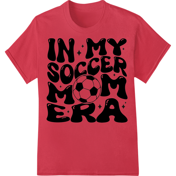 Embrace Your Inner Soccer Mom with This Bold DTF Print on red shirt - SUPERDTF-DTF Prints-DTF Transfers-Custom DTF Prints