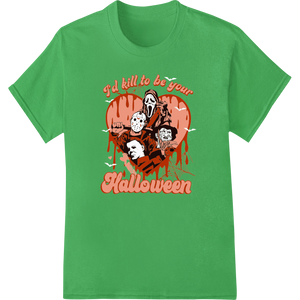 Innovative custom print solutions design on Killer Halloween Horror Movie Villains DTF Print Transfer