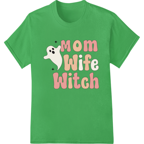 Personalized custom garment printing design for Witchy Mom Halloween Heat Transfer - Spooky and Playful