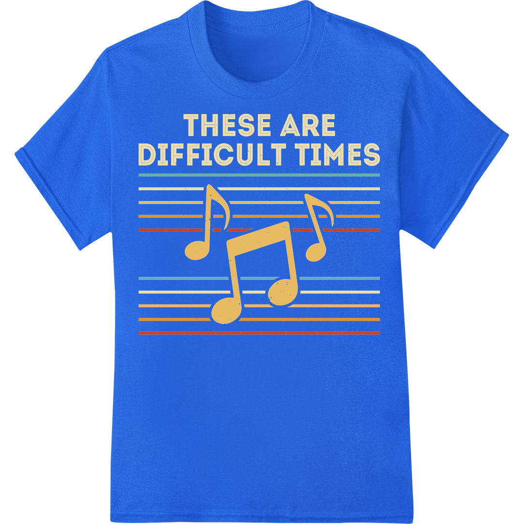 Inspiring Musical Message DTF Print Heat Transfer on blue shirt - SUPERDTF-DTF Prints-DTF Transfers-Custom DTF Prints