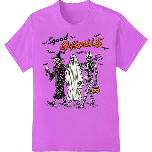 Custom personalized clothing design - Spooky 'Squad Ghouls' Halloween Design for DTF Transfers