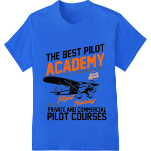 Soar to New Heights with The Best Pilot Academy showcasing advanced high-quality t-shirt printing technology