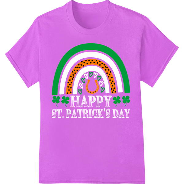 Lucky Horseshoe St. Patrick's Day DTF Print Heat Transfer on purple shirt - SUPERDTF-DTF Prints-DTF Transfers-Custom DTF Prints