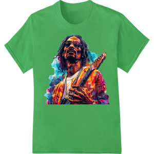 Kaleidoscope Snoop: Iconic Rapper in Vivid Pop Art Portrait made with premium custom t-shirts