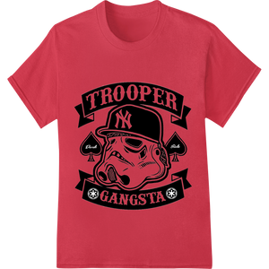 Personalized t shirt prints design for Trooper Gangsta: Edgy Star Wars Skull DTF Print Transfer