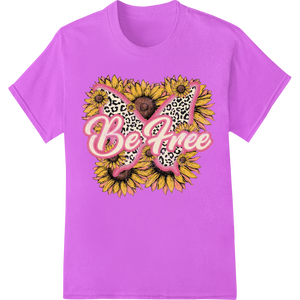 Vibrant Floral Butterfly DTF Print Heat Transfer Design with custom custom t-shirts artwork