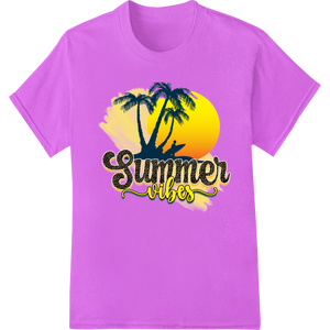 Cutting-edge DTF printing technology featured on Tropical Summer Vibes: Vibrant Palm Tree Heat Transfer