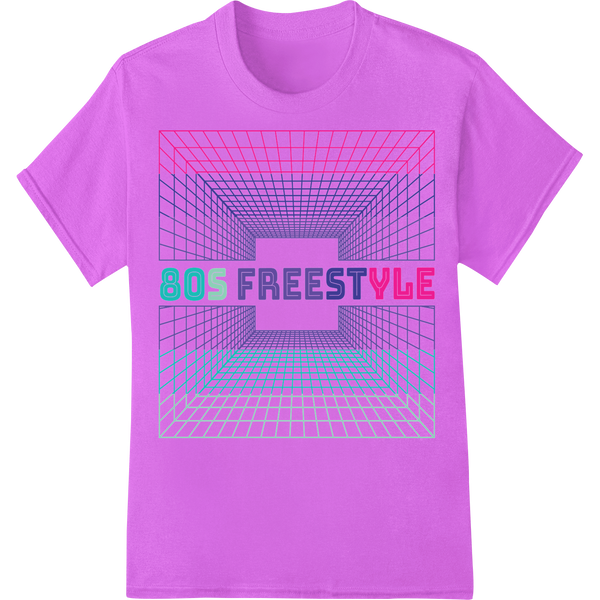 Retro '80s Freestyle Neon DTF Print Heat Transfer | Vaporwave on purple shirt - SUPERDTF-DTF Prints-DTF Transfers-Custom DTF Prints