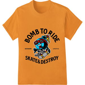 Explosive Skater Bomb DTF Print Heat Transfer | Super DTF with custom durable print transfers artwork