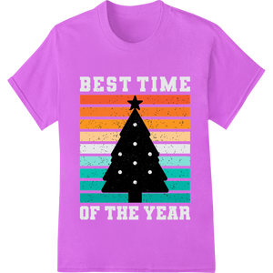 Retro Christmas Tree: Celebrate the Best Time of Year featuring professional high-quality t-shirt printing