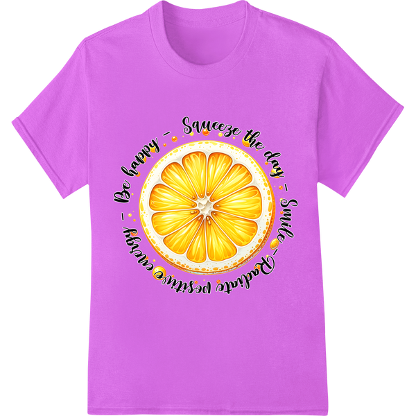 Squeeze the Day: Uplifting Citrus DTF Transfer Print on purple shirt - SUPERDTF-DTF Prints-DTF Transfers-Custom DTF Prints