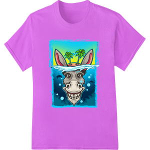 Personalized digital printing design for Grinning Island Donkey - Playful Summer Heat Transfer