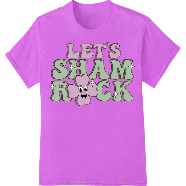 Let's Sham Rock: St. Patrick's Day DTF Print for Teachers on purple shirt - SUPERDTF-DTF Prints-DTF Transfers-Custom DTF Prints