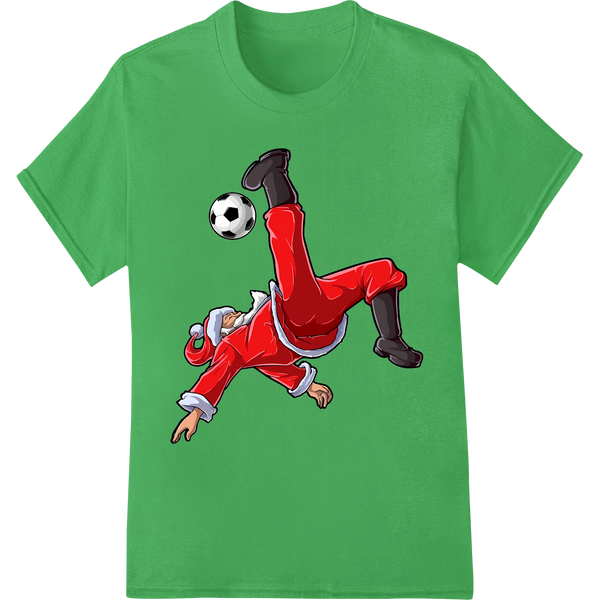 Dynamic Soccer Player Silhouette - Super DTF Print on green shirt - SUPERDTF-DTF Prints-DTF Transfers-Custom DTF Prints