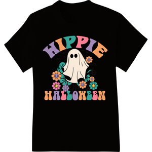 Premium quality dtf printer on Groovy Hippie Ghost: Retro Halloween Heat Transfer Print