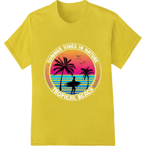 Custom custom DTF designs design - Tropical Sunset Surfer Paradise | DTF Print Heat Transfer