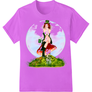 Enchanting Mushroom Fairy Pinup - St. Patrick's Day Magic with custom t shirt prints artwork