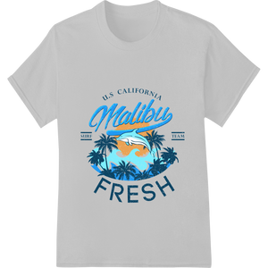 Ride the Waves with U.S. California Malibu Surf Team Style with custom custom DTF designs artwork