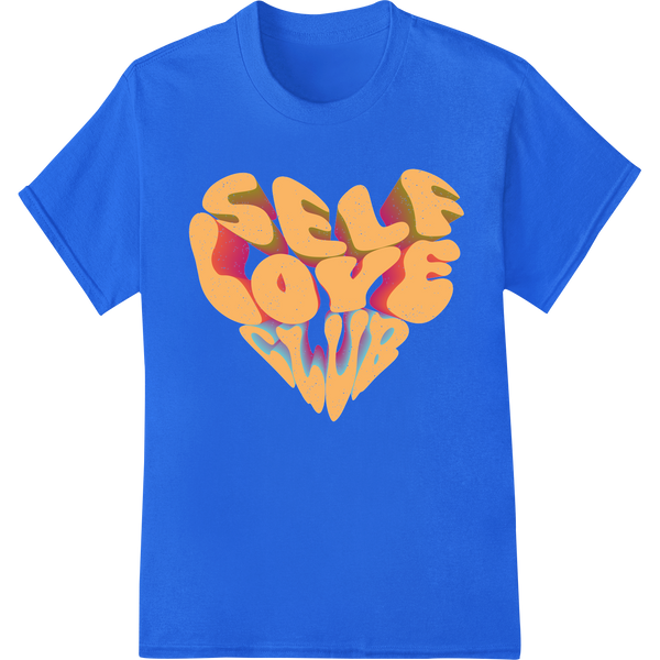 Retro Hands Heart: Support Mental Health Awareness on blue shirt - SUPERDTF-DTF Prints-DTF Transfers-Custom DTF Prints