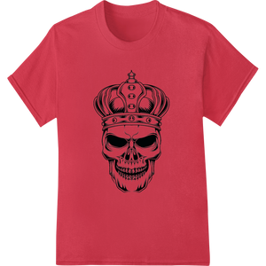 Crowned Skull: Edgy Sketch for Bold DTF Print Transfers with custom dtf printer artwork