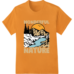 Vibrant t shirt prints print on Majestic Mountains: Embrace the Wonders of Nature