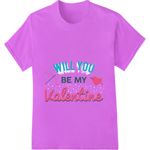 Cupid's Arrow: A Heartfelt Valentine's Day Confession showcasing advanced t shirt prints technology