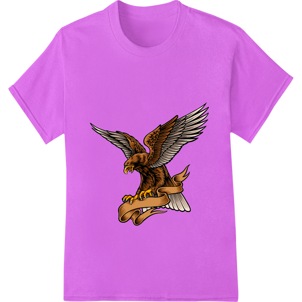 Personalized heat transfer design for Fierce Eagle in Flight - Classic Tattoo Style Vector