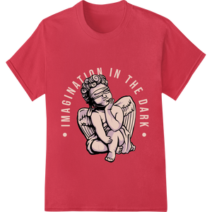 Expert bulk t-shirt printing craftsmanship on Intricate Tattoo-Style Sad Angel Monochromatic DTF Print